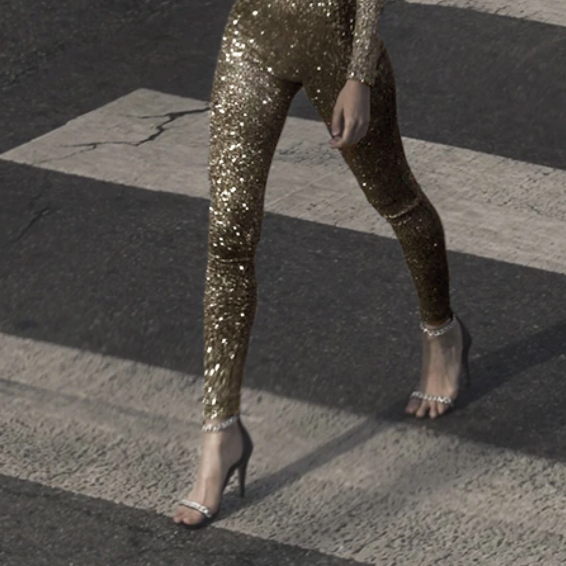 Lovemystyle Gold Sequin Leggings With Elasticated Waist