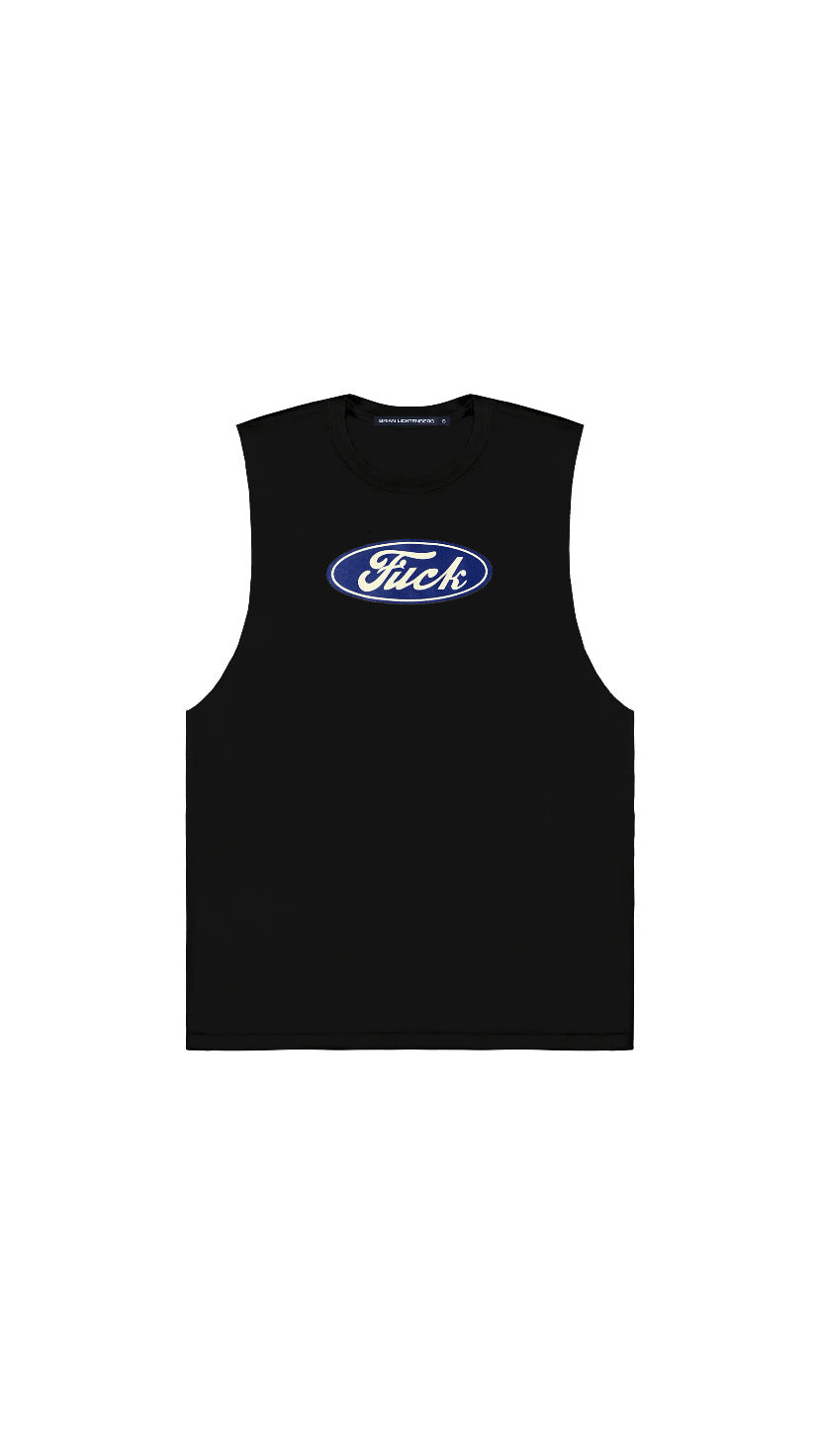 FUCK OVAL EMBLEM MUSCLE TEE