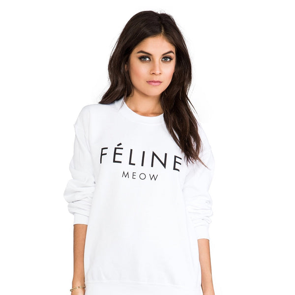 FELINE SWEATSHIRT CREWNECK