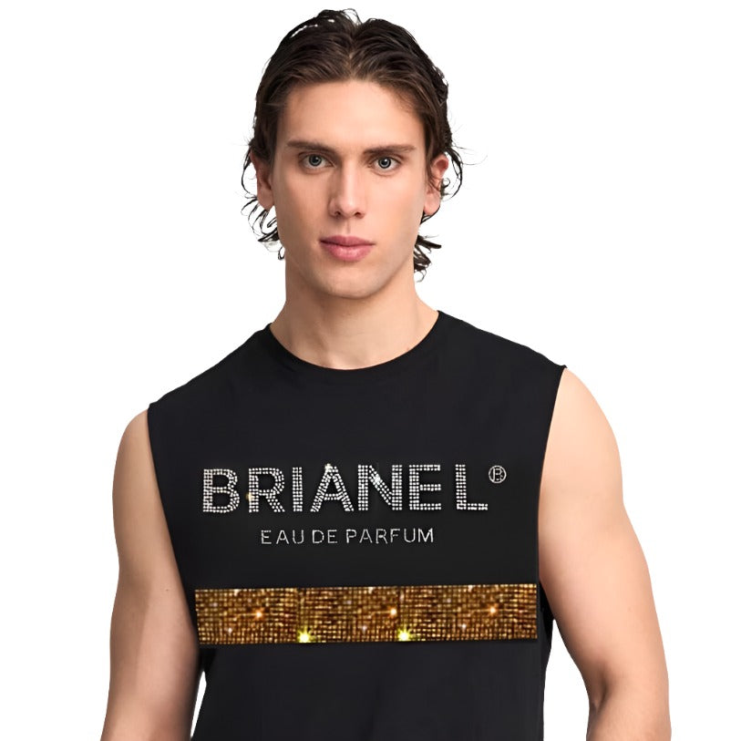 BRIANEL CRYSTAL MUSCLE TEE