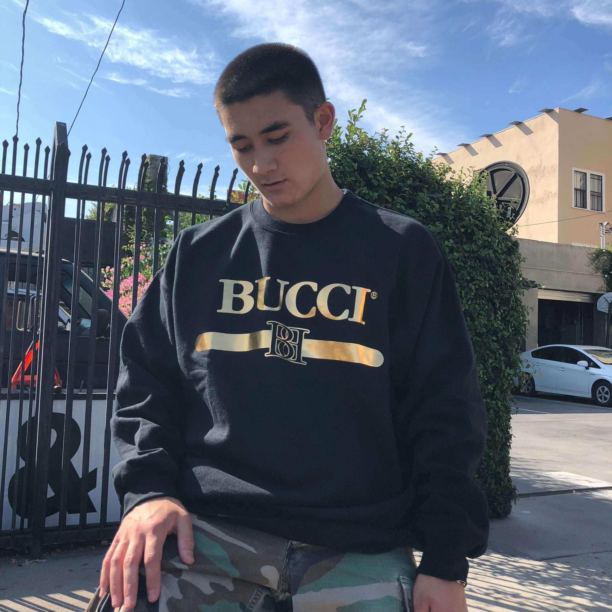 BUCCI GOLD FOIL SWEATSHIRT