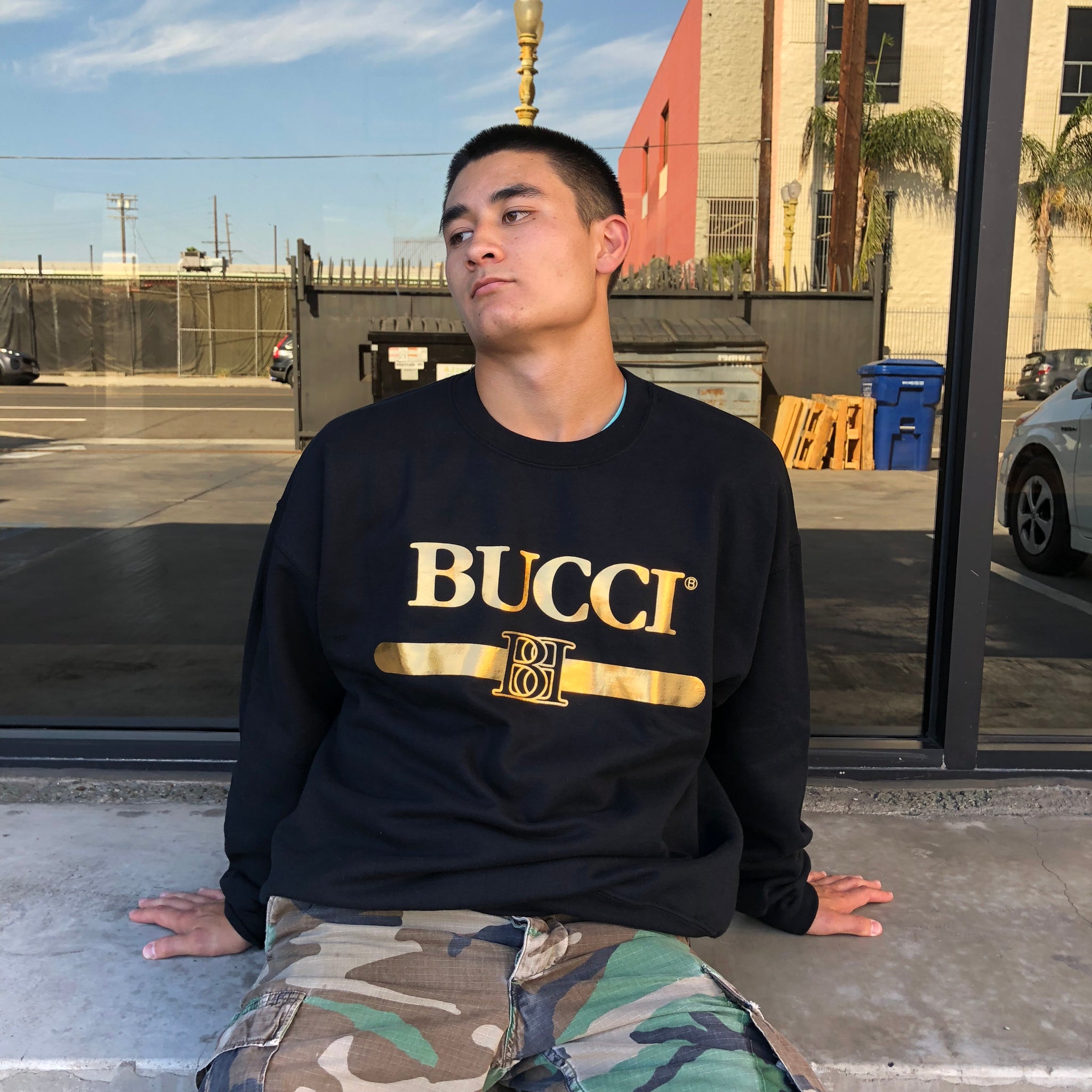 BUCCI GOLD FOIL SWEATSHIRT